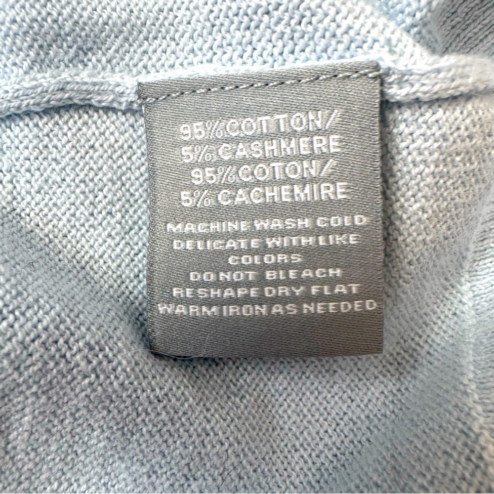 Alachan Koa Westie pullover sweater cotton cashmere blue size L - Picture 13 of 14